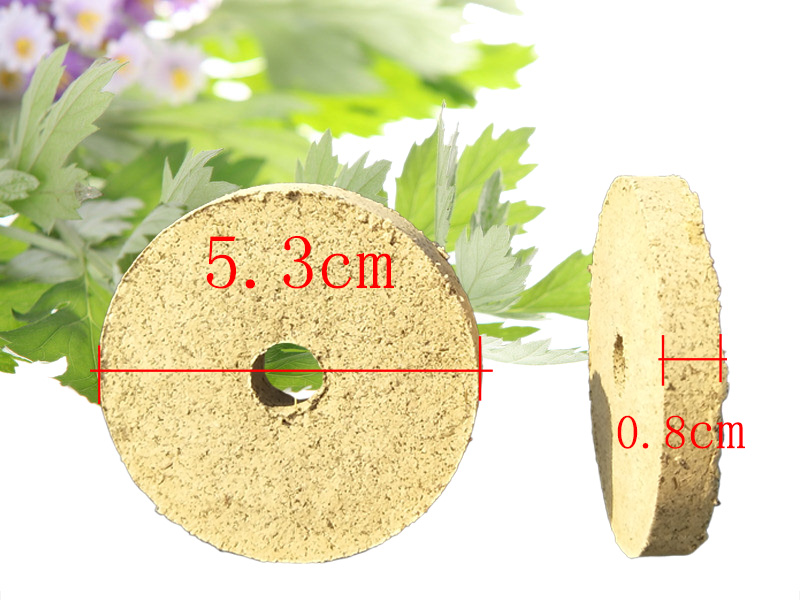 安康圆形单孔艾绒饼5.3*0.8CM